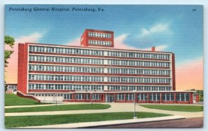 2 Postcards PETERSBURG, Virginia VA ~ PETERSBURG GENERAL HOSPITAL c1950s Linens