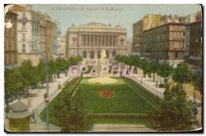 Old Postcard Marseille Square Stock Exchange