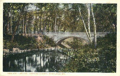 New Arch Bridge, Deering Oaks in Portland, Maine