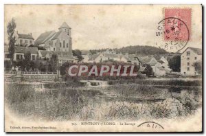 Old Postcard Montigny Sur Loing Dam