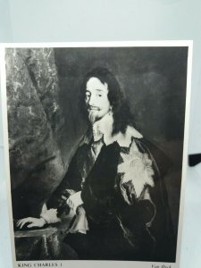 King Charles 1st Vintage RP Painting Postcard Van Dyck