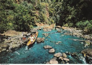 PHILIPPINES, 1950-70s; Shooting the Rapids, Tourists and sightseers riding in...