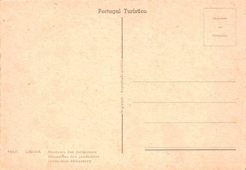 Mosteiro dos Jeronimos Lisboa Unused 
