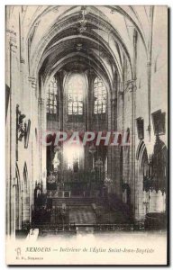 Nemours - Interior of the Church of Saint John the Baptist - Old Postcard