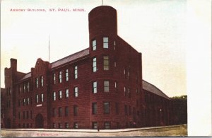 USA Armory Building St Paul Minnesota Saint Paul Vintage Postcard 09.45