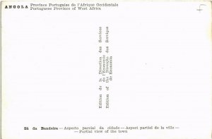 PC CPA ANGOLA / PORTUGAL, BANDEIRA, ASPECTO PARCIAL, Vintage Postcard (b21639)