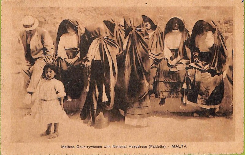 ac9347 - MALTA - VINTAGE POSTCARD - Ethnic - 1923