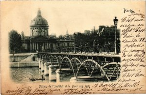 CPA PARIS Palais de l'Institut et Pont des Arts EMBOSSED (1244117)