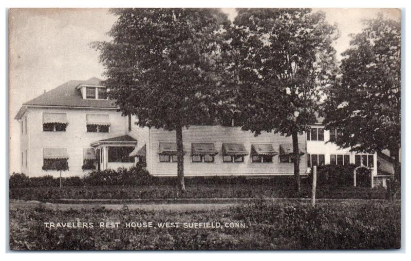 Travelers Rest House, West Suffield, CT Postcard