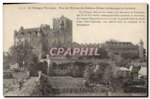 Postcard Old Castle View of the entrance feudal castle of Beynac