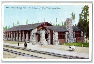 c1920's Dining Lodge Union Pacific System West Yellowstone Montana MT Postcard