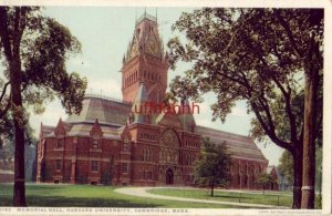 MEMORIAL HALL, HARVARD UNIVERSITY, CAMBRIDGE, MA 1920