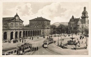 HELLBRONN a NECKER GERMANY~BAHNHOFPLATZ~PHOTO POSTCARD