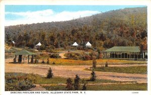 Dancing Pavilion & Tents Allegany State Park, New York Postcard