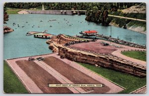 1943 Boat Dock TVA Operated Private Pleasure Craft Norris Lake Posted Postcard