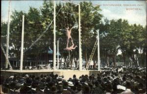 Montreal Dominion Park Trapeze Performance c1910 Postcard rpx