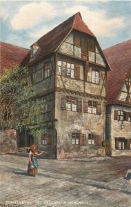 Germany Bavaria Dinkelsbühl Dinkelsbuhl vintage lot of 3 artist postcards