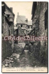 Postcard Old CAUDEBEC En Caux Old Houses On The River St. Gertrude