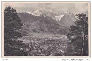 Panorama, Partenkirchen W/ Zugspitze, Germany, 1900-1910s