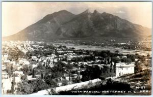 RPPC  MONTERREY, NUEVO LAREDO Mexico  BIRDSEYE Vista Parcial ca 1940s  Postcard