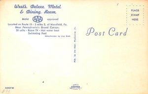 West's Deluxe Motel & Dining Room 3 miles south of Mansfield - Mansfield, Pen...