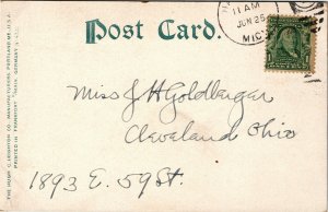 Postcard MI Houghton Co Champion Copper Mine South Range RARE 1908 L17