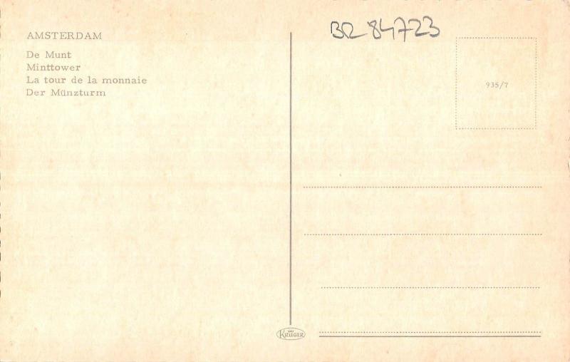 BR84723 amsterdam netherlands minttower ship bateaux tramway car