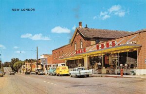 New London Minnesota Local Business Area Vintage Postcard U644