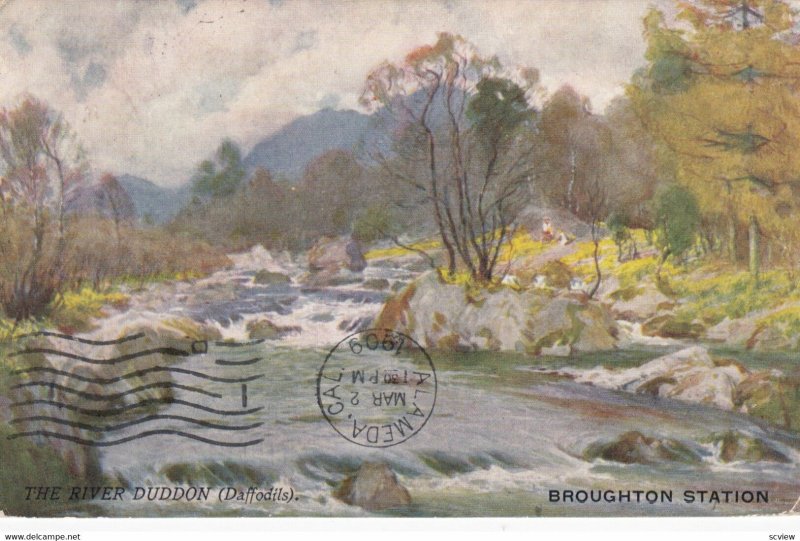 BROUGHTON STATION , Scotland , 1909 ; River Duddon ; TUCK Series 7