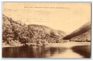 1936 Echo Lake Franconia Notch Grove White Mountains New Hampshire NH Postcard