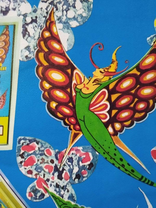 Sonic Butterfly Pinball FLYER Original 1977 Promo Advertising Fantasy Art Sheet