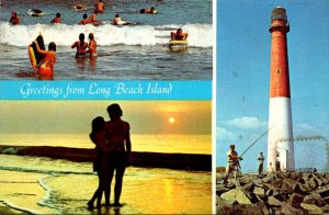 Greetings From Long Beach Island New Jersey Multi View Showing Barnegat Light...