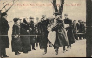 Dayton Ohio OH Flood of 1913 Life Savers Saving Victim Vintage Postcard