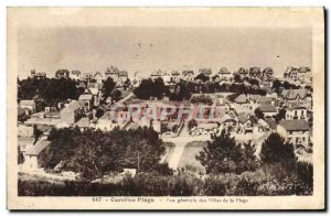 Old Postcard Carolles Beach Villas Vue Generale From The Beach