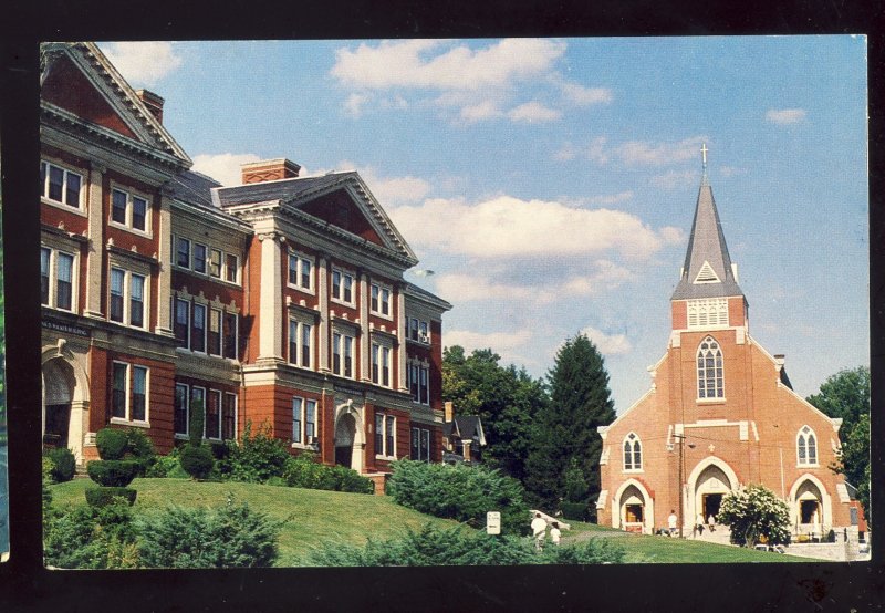 Marlborough, Massachusetts/MA Postcard, Walker Bldg, Immaculate Conception