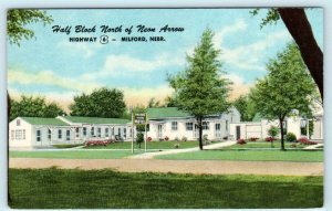 MILFORD, Nebraska NE ~ PHIPP'S MOTEL ca 1950s Roadside Seward County Postcard