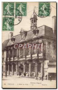 Old Postcard Troyes L & # 39Hotel City