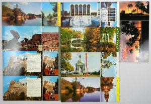 Big Lot 128 Postcards Souvenir Folders Foldouts USA Florida, CA, Texas, Hawaii
