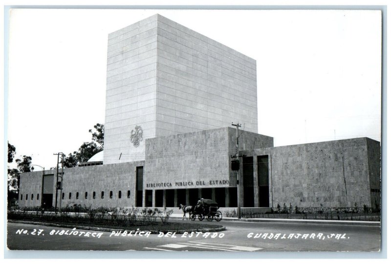 c1950's Biblioteca Publica Del Estado Guadalajara Mexico RPPC Photo Postcard