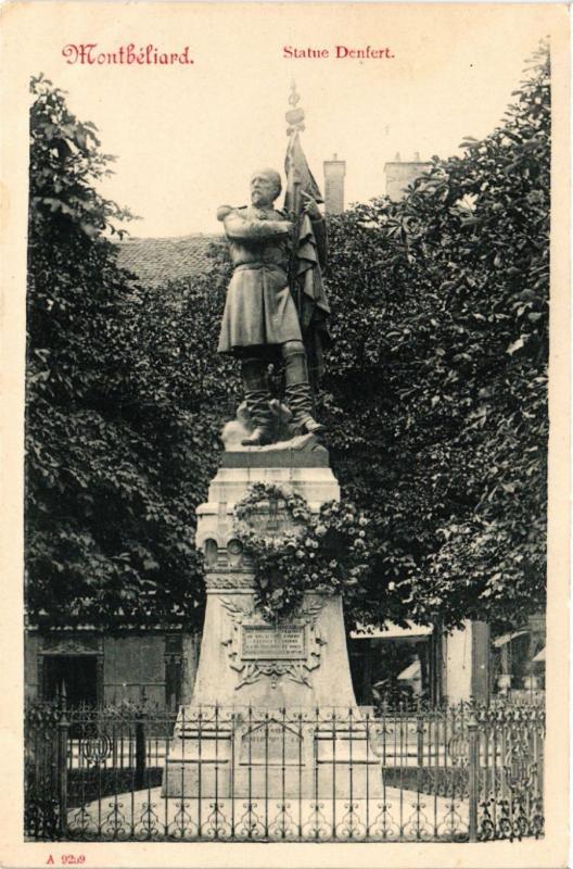 CPA MONTBÉLIARD - Statue Denfert (486457)