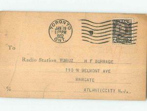 1930s QSL RADIO CARD Toronto Ontario ON AH3208