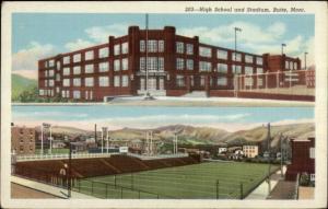 Butte MT High School & Football Stadium Postcard