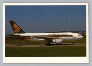 Aviation Airplane Postcard Singapore Airlines Airbus A310-300 BI2