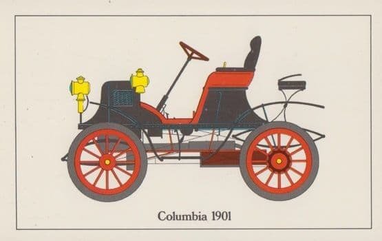 Columbia 1908 Hiram Percy Maxim Machine Gun Inventor Classic Car Postcard