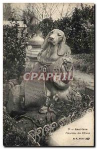 Postcard Old Asnieres Dog Cemetery