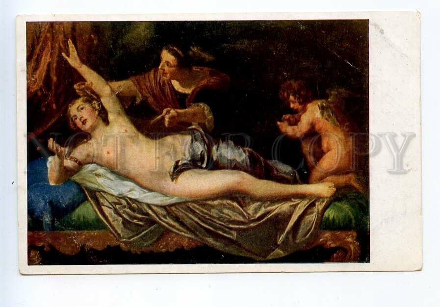 524338 VAN DYCK Nude Danae on her couch in golden rain & Winged ANGEL