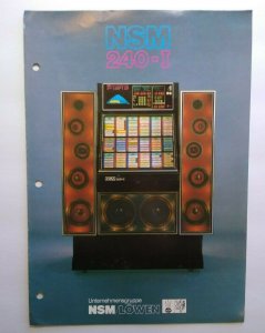 NSM 240- I Jukebox FLYER Original Phonograph Music Promo Color Foldout Artwork