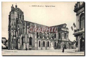Postcard Old Church St Pierre Dreux