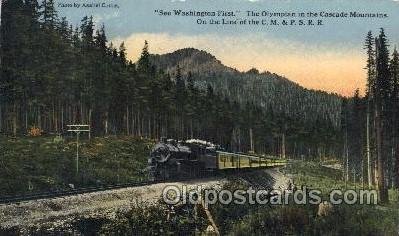 The Olympian Train Locomotive  Steam Engine 1916 very light corner wear, post...