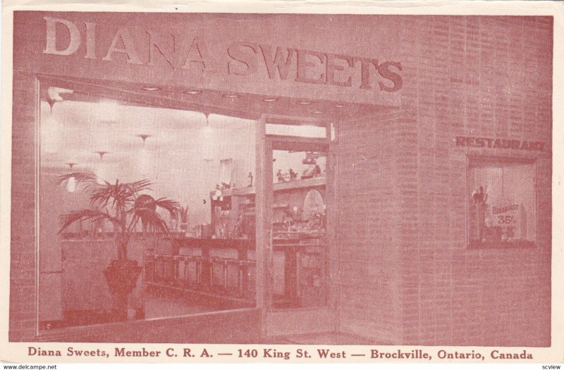 BROCKVILLE , Ontario, Canada , 1920-30s ; Diana SWEETS Store
